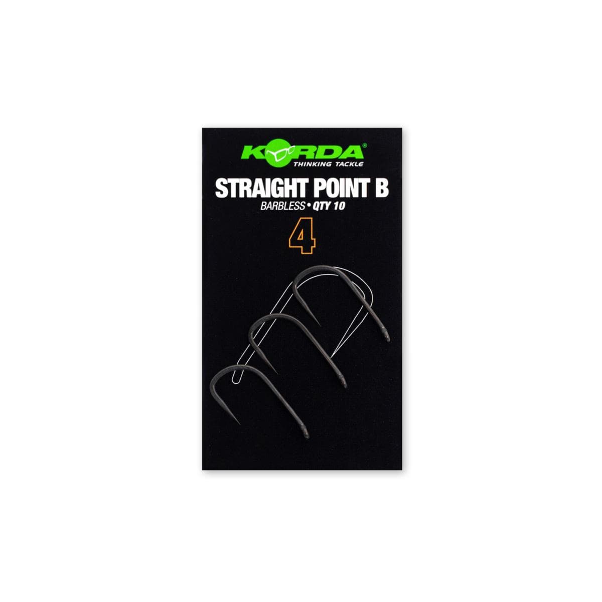 Korda Straight Point Hook Barbless Size 4