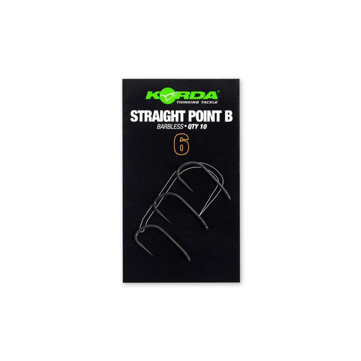 Korda Straight Point Hook Barbless Size 6