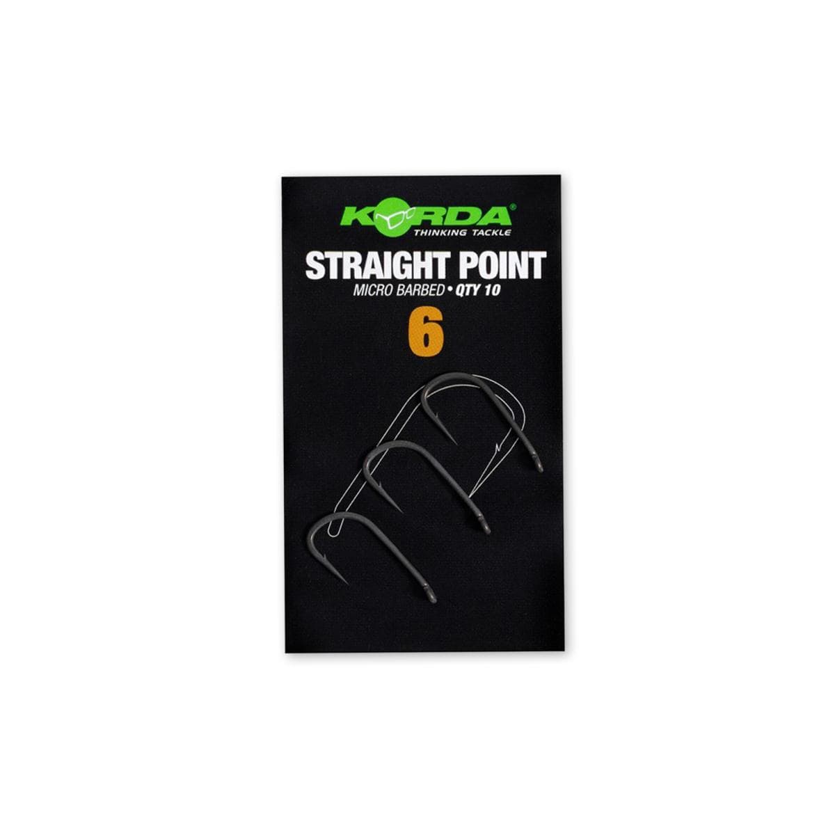 Korda Straight Point Hook Size 6