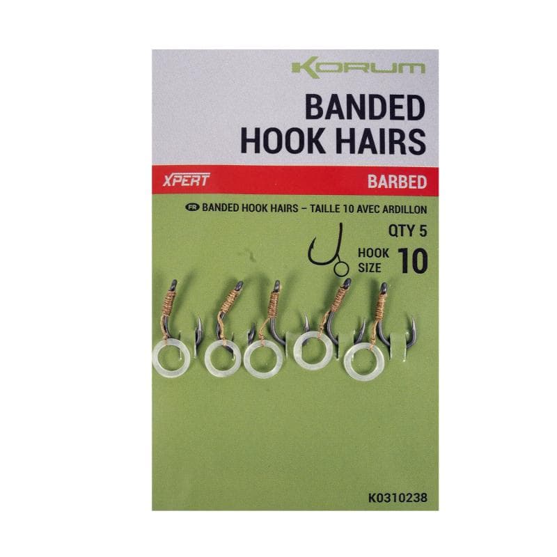 Korum Banded Hook Hairs Barbed Size 8