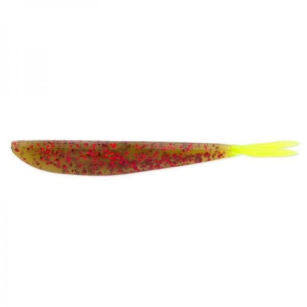 Lunkercity Fin-S Fish 4inch Avacado Red Flake