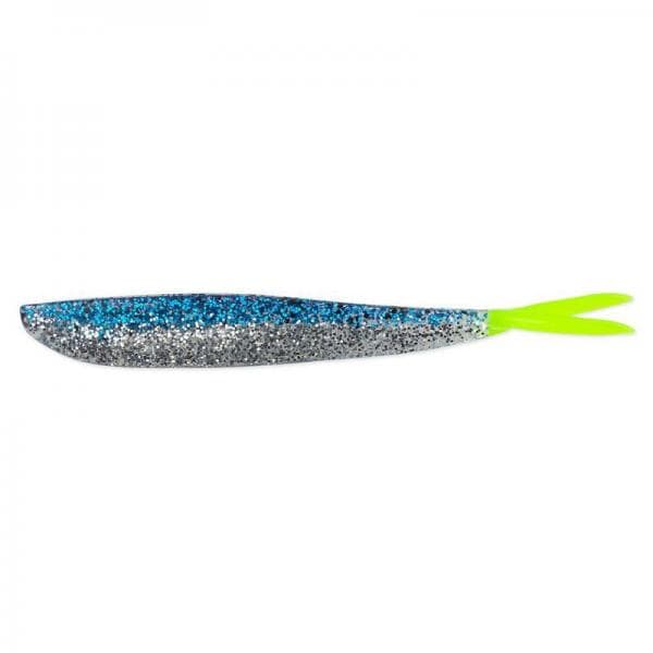 Lunkercity Fin-S Fish 4inch Blue Ice Chartreuse Tail