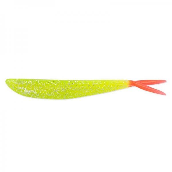 Lunkercity Fin-S Fish 4inch Chartreuse Flake Firetail