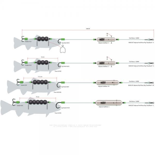 Madcat Adjusta Profi River Rig "Deadbait" Large - foto 2