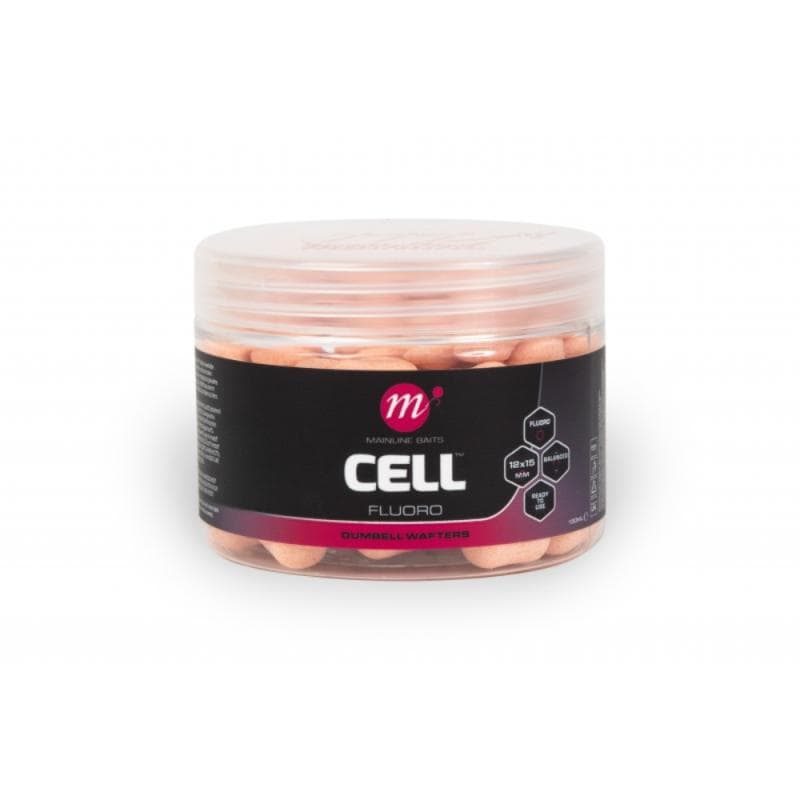 Mainline Fluoro Dumbell Wafters 12x15mm Pink Cell