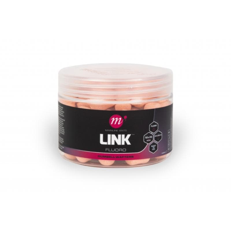 Mainline Fluoro Dumbell Wafters 12x15mm Pink Link