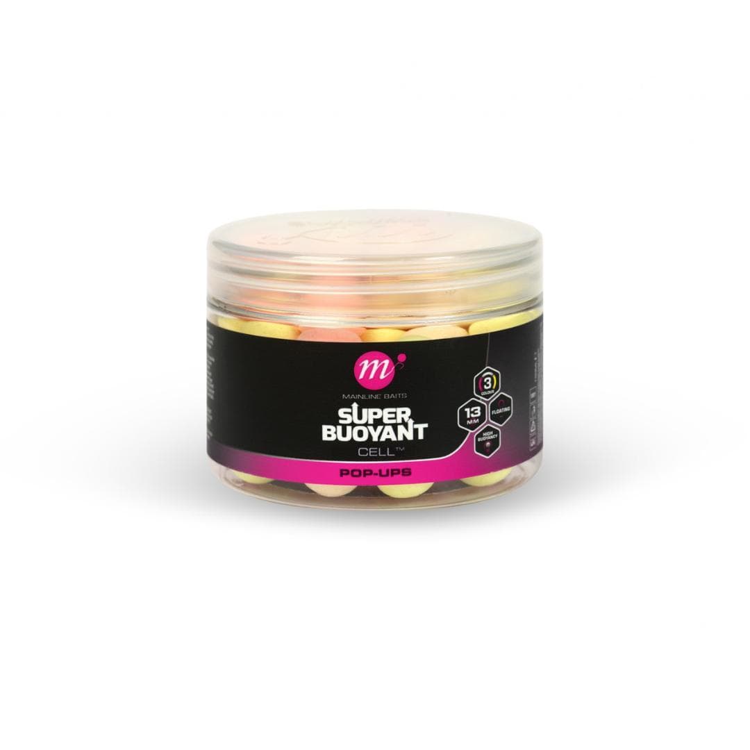 Mainline Super Buoyant Pop-Ups Pink, Yellow, White Cell 13mm