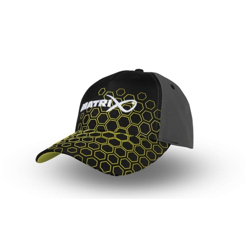 Matrix Hex Print Baseball Cap Black
