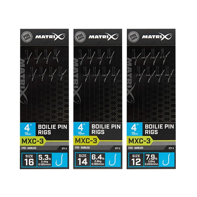 Matrix MXC-3 Boilie Pin Rigs 10cm Size16 / 0.165mm - foto 2