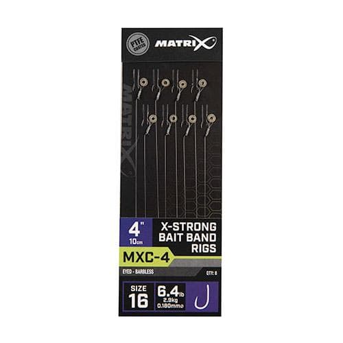 Matrix MXC-4 X-Strong Bait Band Rigs 10cm Size 16/0.180mm