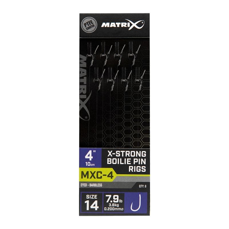 Matrix MXC-4 X-Strong Boilie Pin Rigs 10cm Size14 / 0.20mm