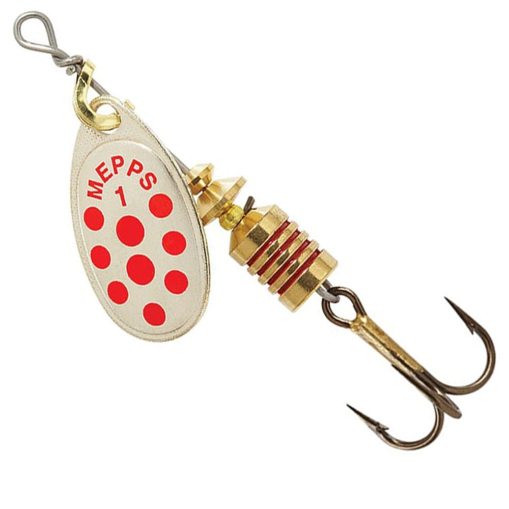 Mepps Aglia Zilver-Rood 3 - 6.5gr