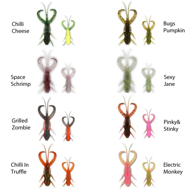 Monkey Lures Craby Lui 7,5cm 6 stuks Chilli Cheese - foto 3