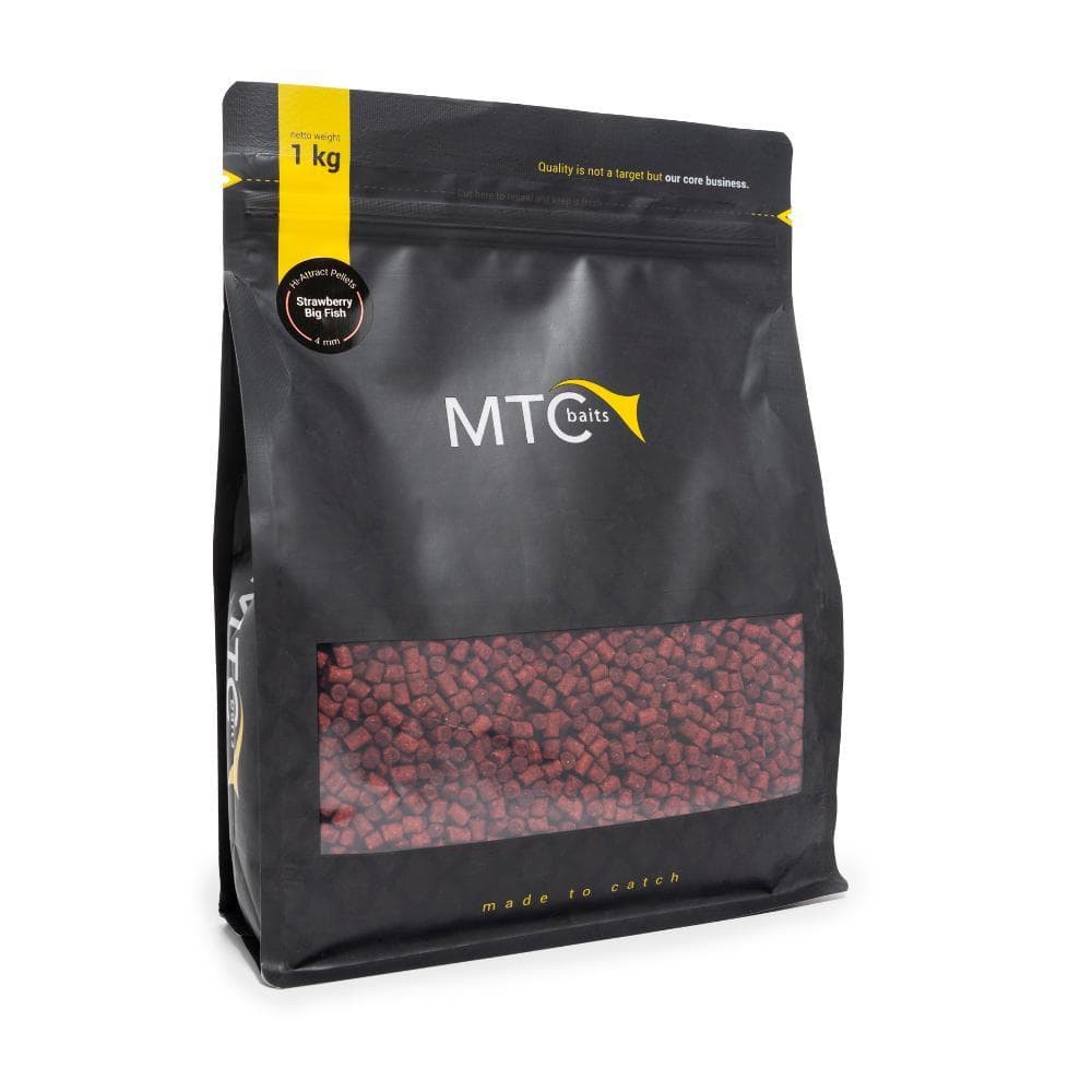 MTC Baits Hi-Attract Pellets Strawberry Big Fish 4mm 1kg
