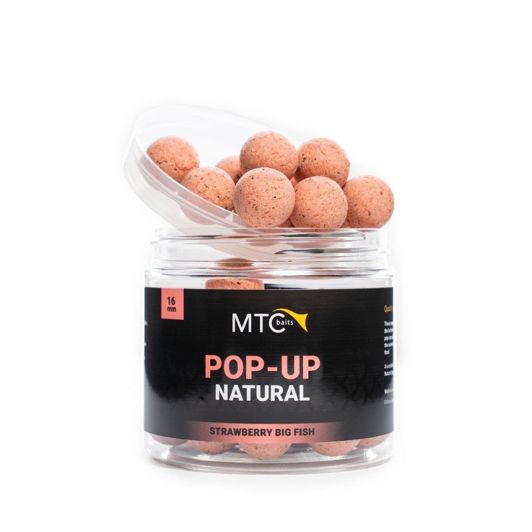 MTC Baits Strawberry Big Fish Pop-Up Natural 16mm
