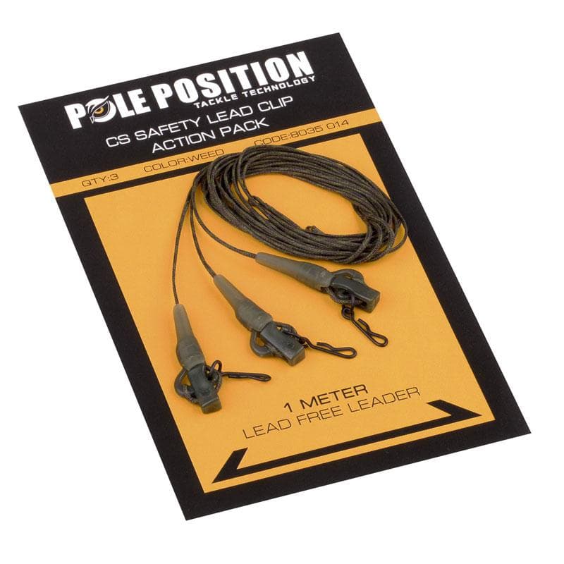 Pole Position CS Leadclip Action Pack 1m Weed 65LB