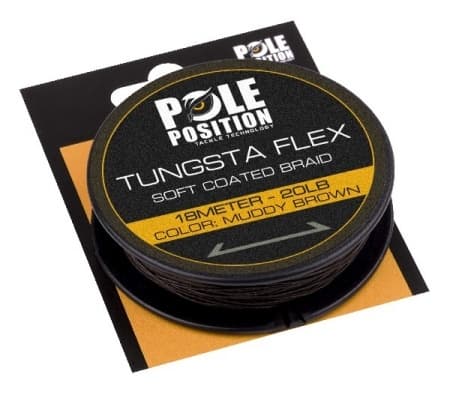Pole Position Tungsta Flex Soft Coated Braid Muddy Brown
