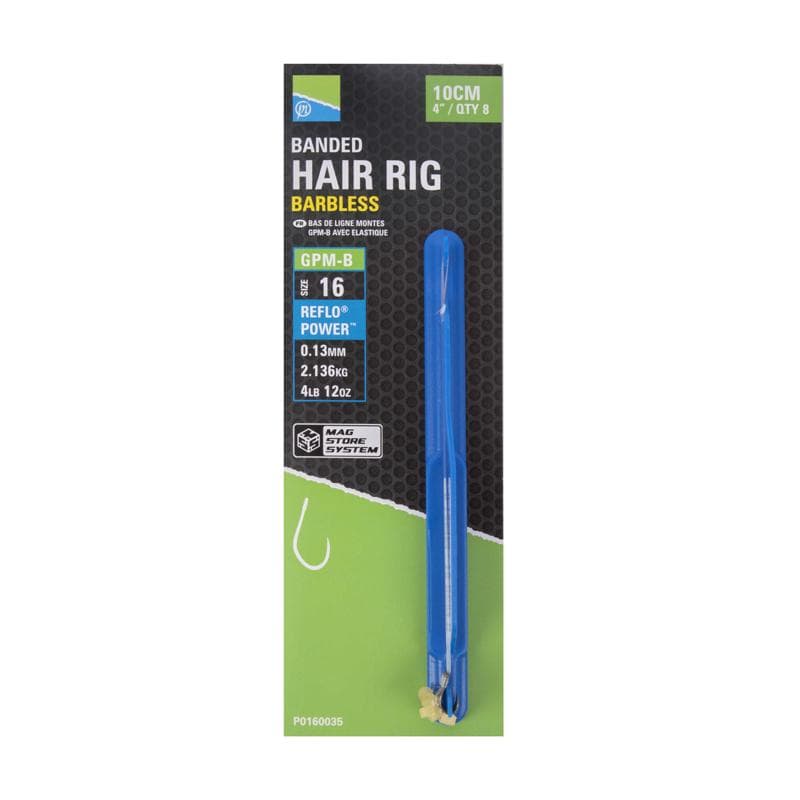 Preston GPM-B Banded Hair Rigs - 4"/10cm 18/0.11mm