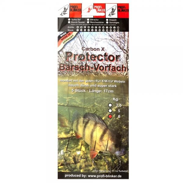 Profiblinker Carbon-X Protector Baars Onderlijn 17cm 5st 8kg