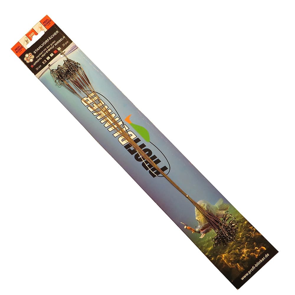 Profiblinker Stalen onderlijnen 1x7 30cm 20 stuks 9kg