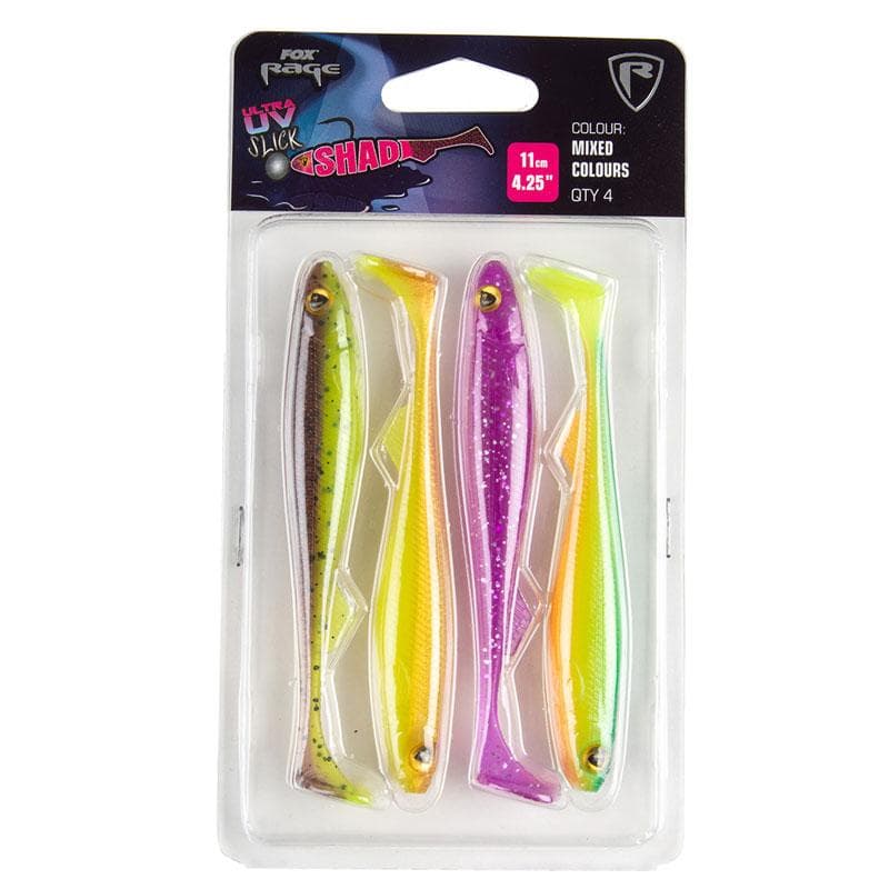 Rage Slick Shad UV Mixed Colours 13cm