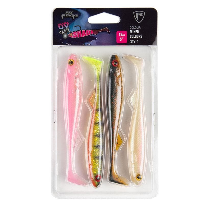 Rage Slick Shad UV Mixed Colours 13cm