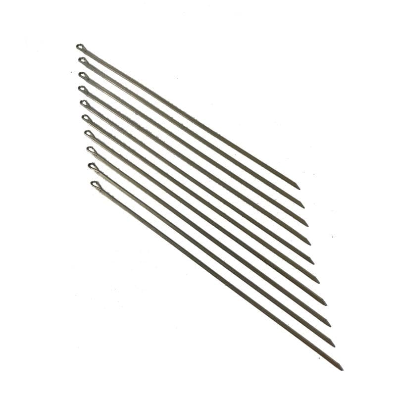 RVS Aasnaald met Sluiting 13cm 10 Stuks