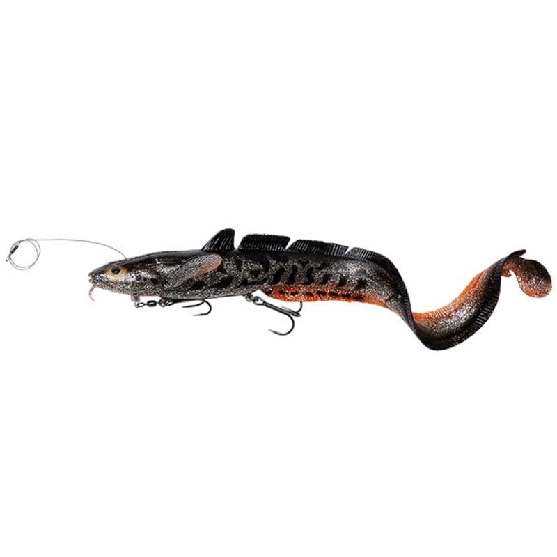 Savage Gear 3D Line Thru Burbot 36cm 216g Fast Sinking Black Silver Orange