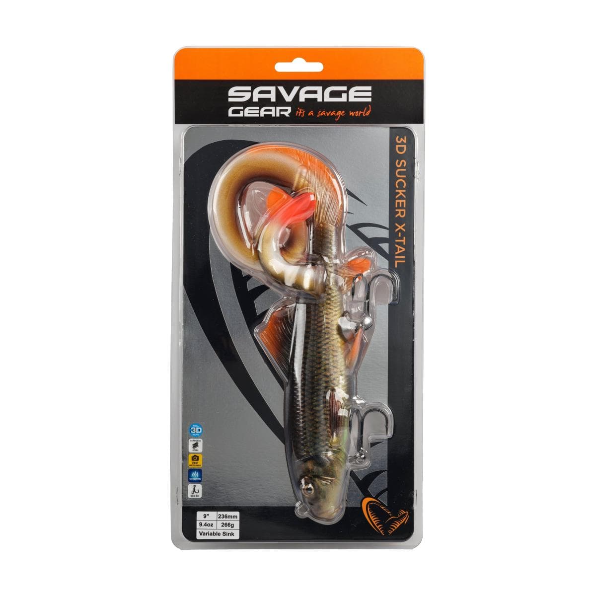 Savage Gear 3D Sucker X-Tail 23cm Red Horse Sucker Flash - foto 3