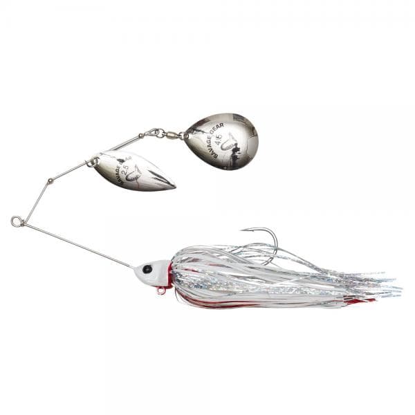 Savage Gear Da'Bush Spinnerbait 21g Sinking White Silver Holo Flame