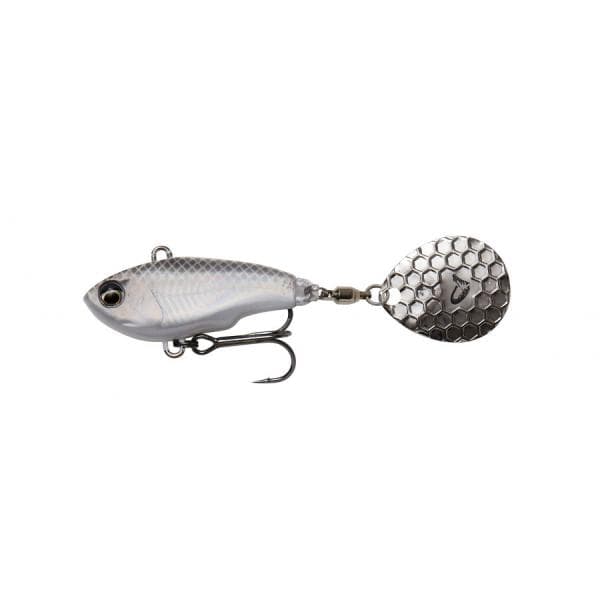 Savage Gear Fat Tail Spin 8cm 24g Sinking White Silver