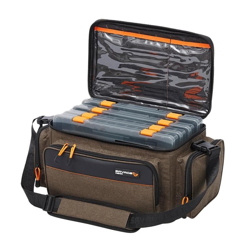 Savage Gear System Box Bag L Incl. 4 Tackleboxen