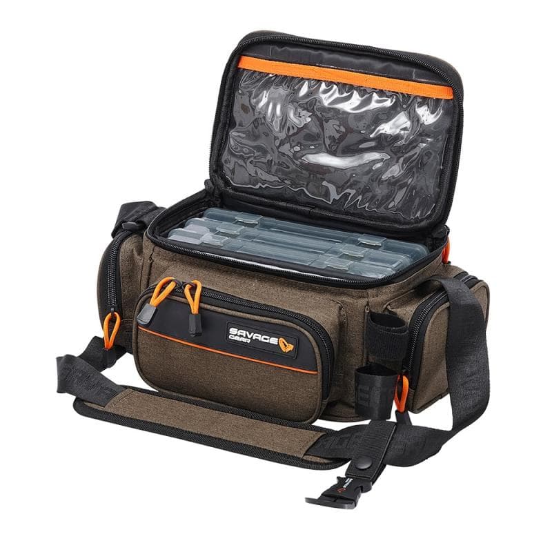 Savage Gear System Box Bag M Incl. 3 Tackleboxen