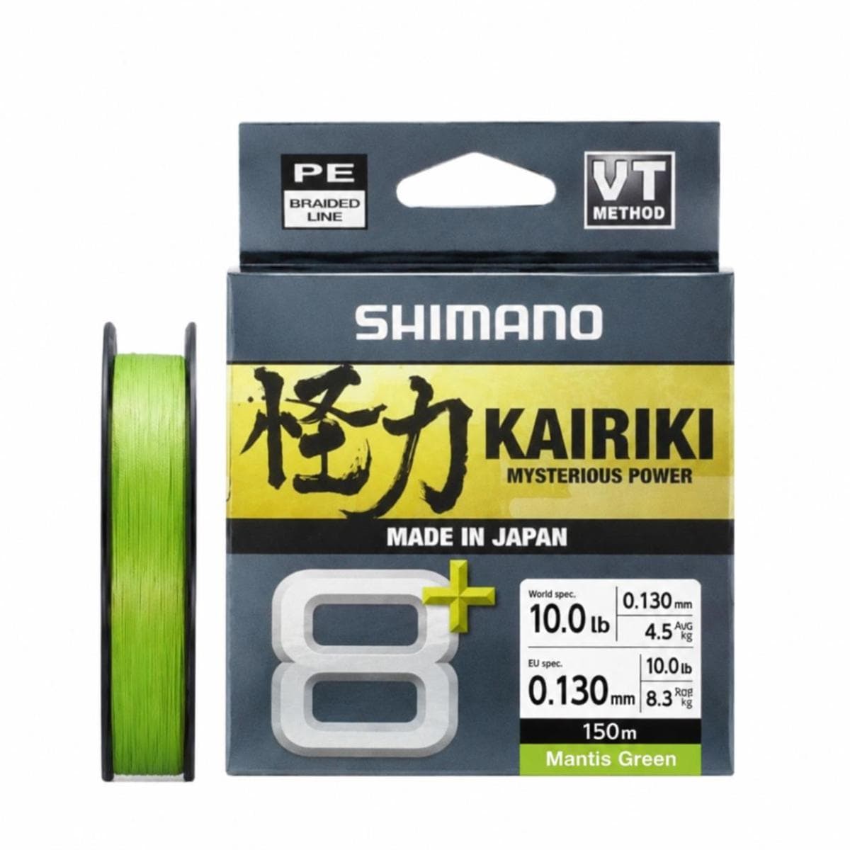 Shimano Kairiki 8+ Mantis Green 150m 0.13mm/8.3kg