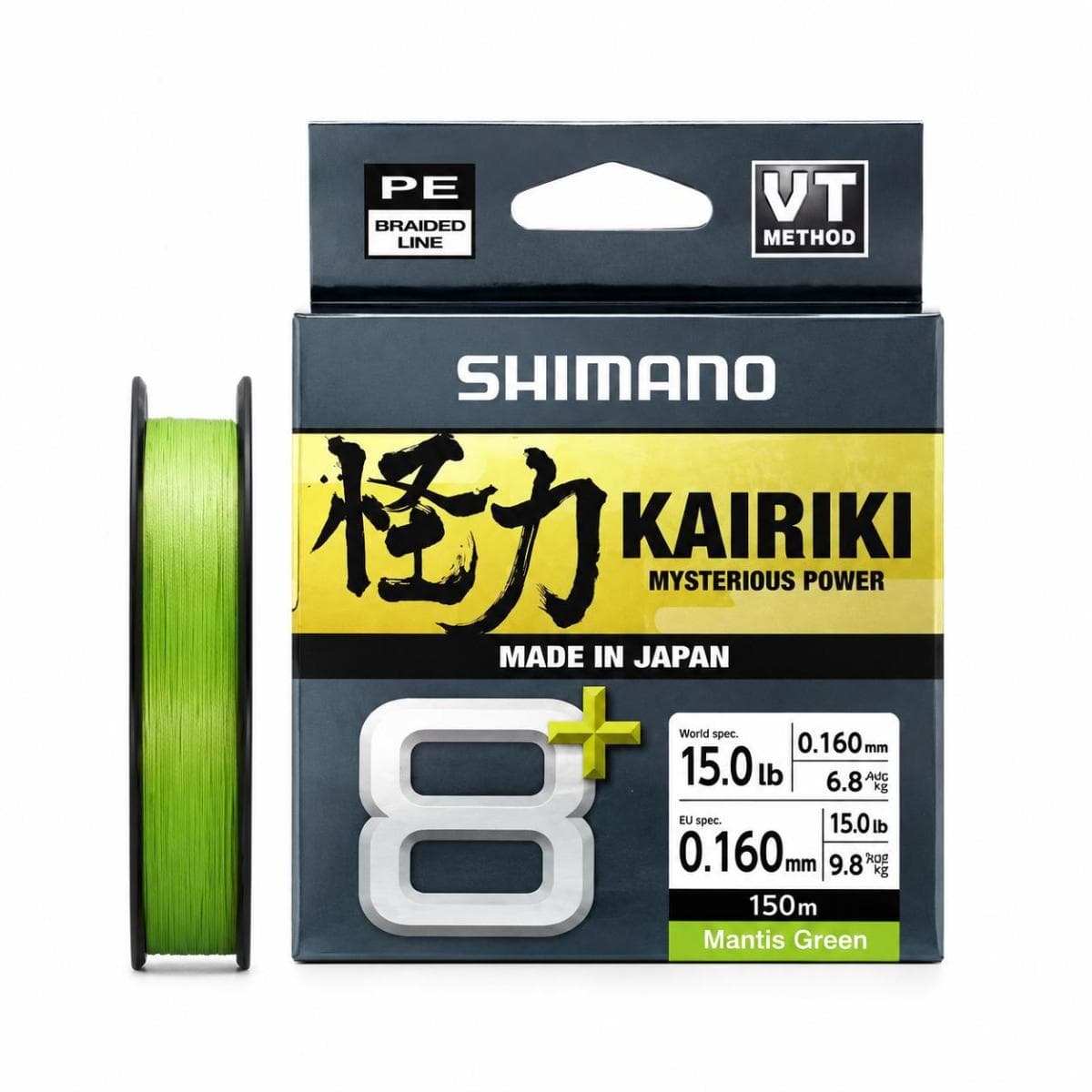 Shimano Kairiki 8+ Mantis Green 150m 0.16mm/9.8kg