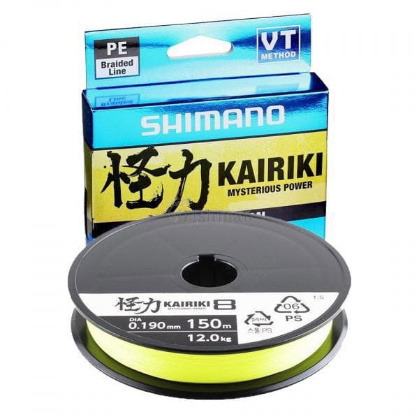 Shimano Kairiki 8 Yellow 0.215mm/20.8kg per meter