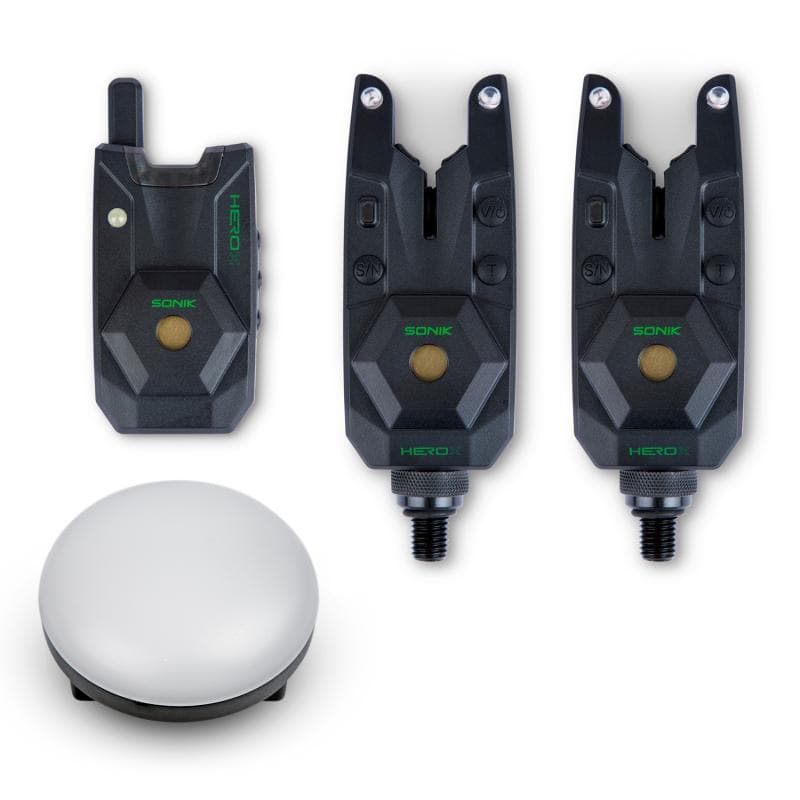 Sonik Hero X Bite Alarm Set + Bivvy Light 2+1