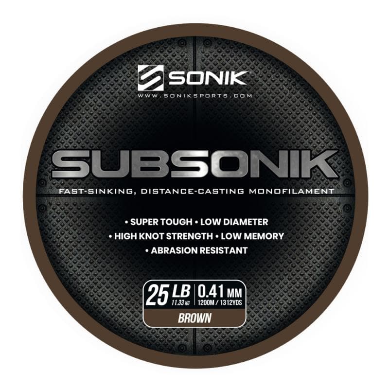Sonik Subsonik Monofilament Brown 1200M 25LB/0.41mm