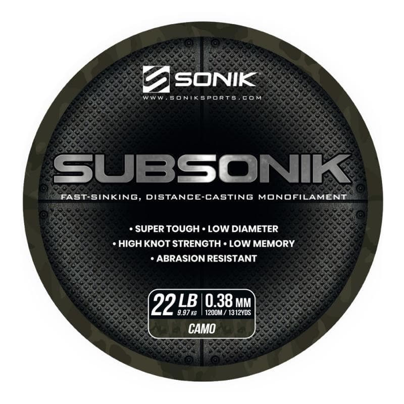 Sonik Subsonik Monofilament Camo 1200M 22LB/0.38mm