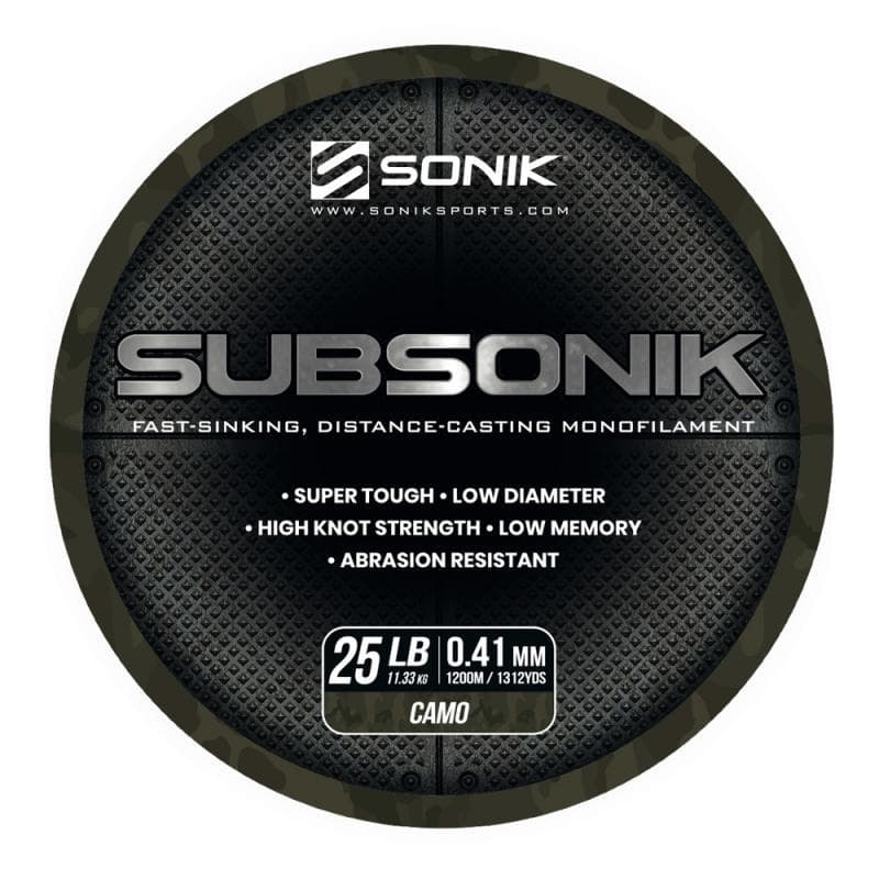 Sonik Subsonik Monofilament Camo 1200M 25LB/0.41mm