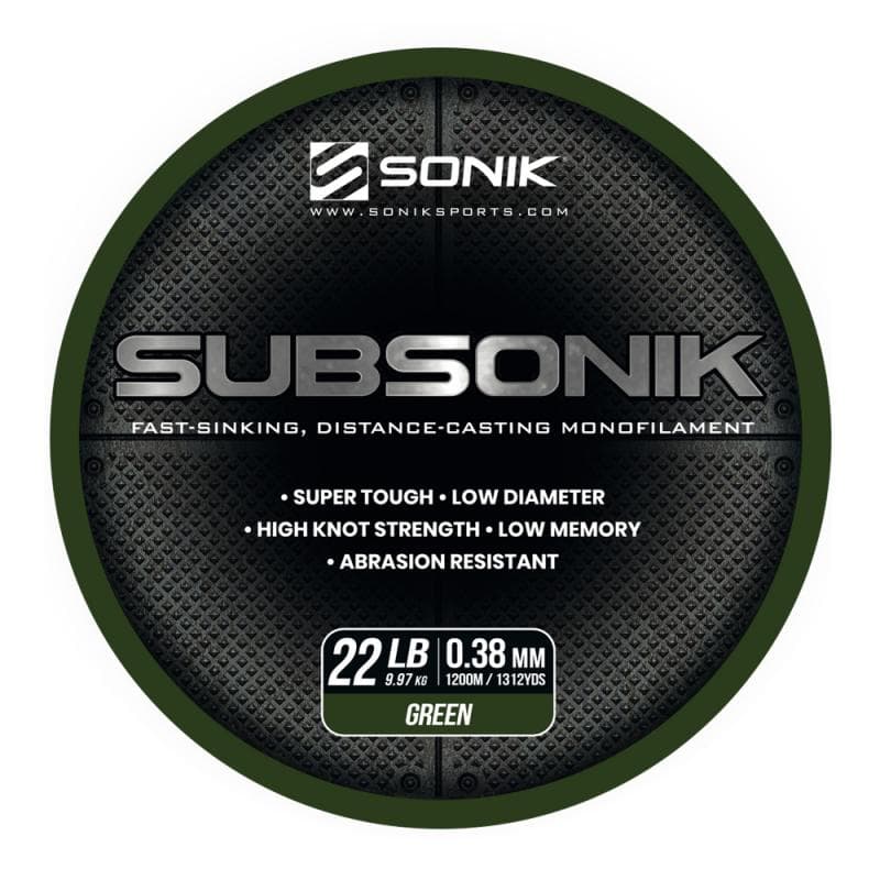 Sonik Subsonik Monofilament Green 1200M 22LB/0.38mm
