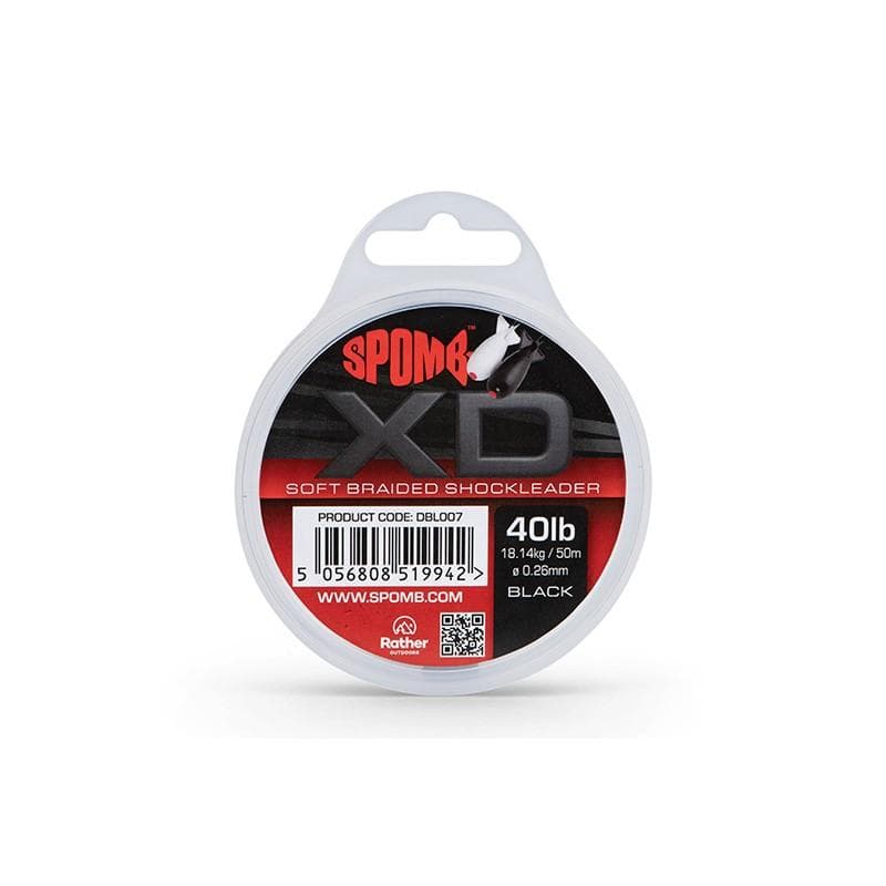 Spomb XD Soft Braided Shockleader 50m Black 40lb