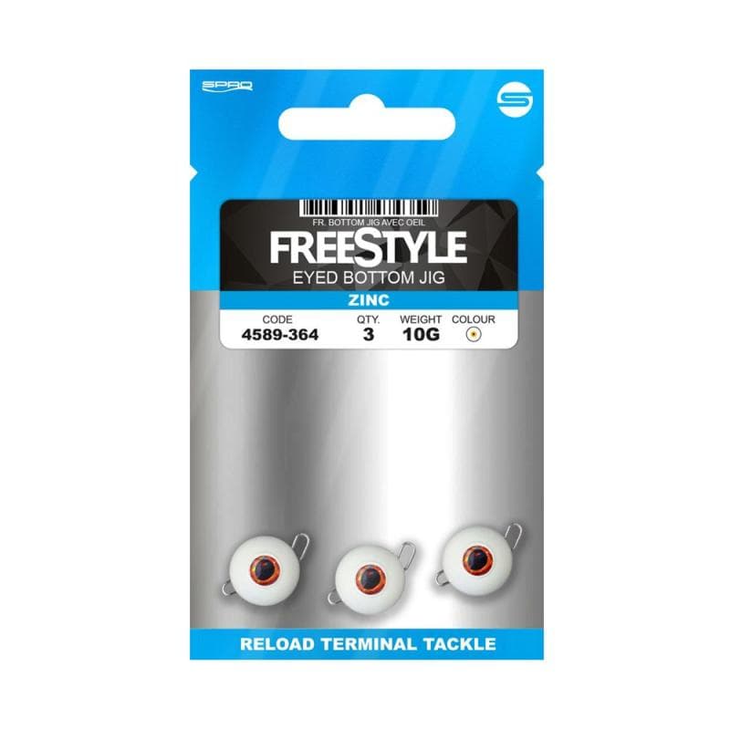 Spro Freestyle Eyed Bottom Jigs Glow White 3g - foto 3