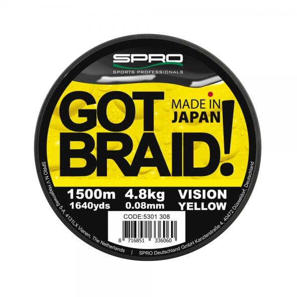 Spro GOT Braid Yellow per meter 0.16mm/8.6kg - foto 3