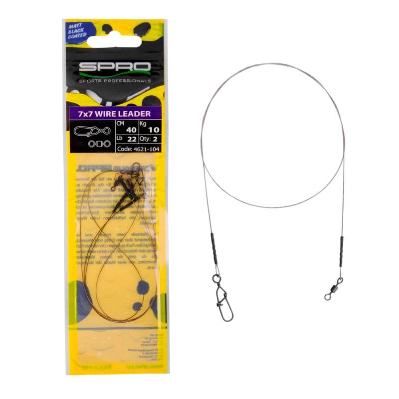 Spro Matt Black Leader 7x7 Wire 25cm/10kg