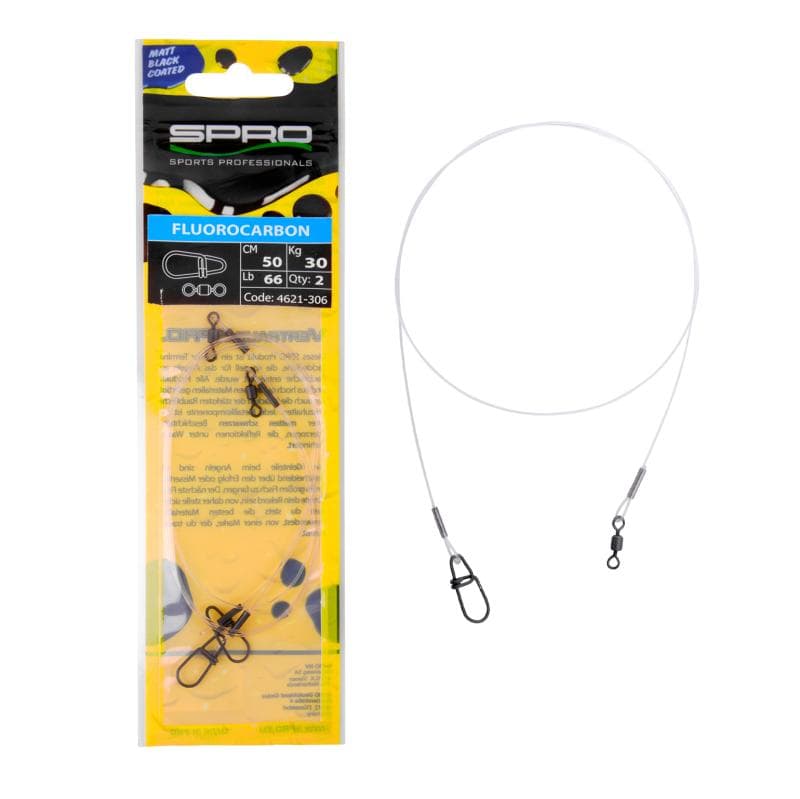 Spro Matt Black Leader Fluoro 40cm/20kg
