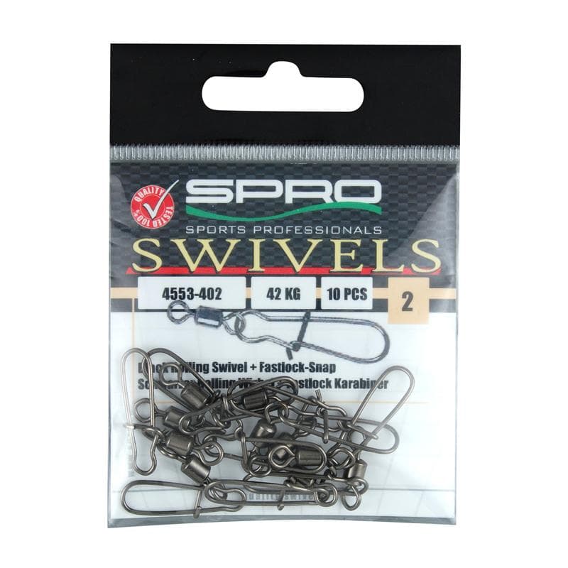 Spro Rolling Swivel + Fast Lock Snap Size 10