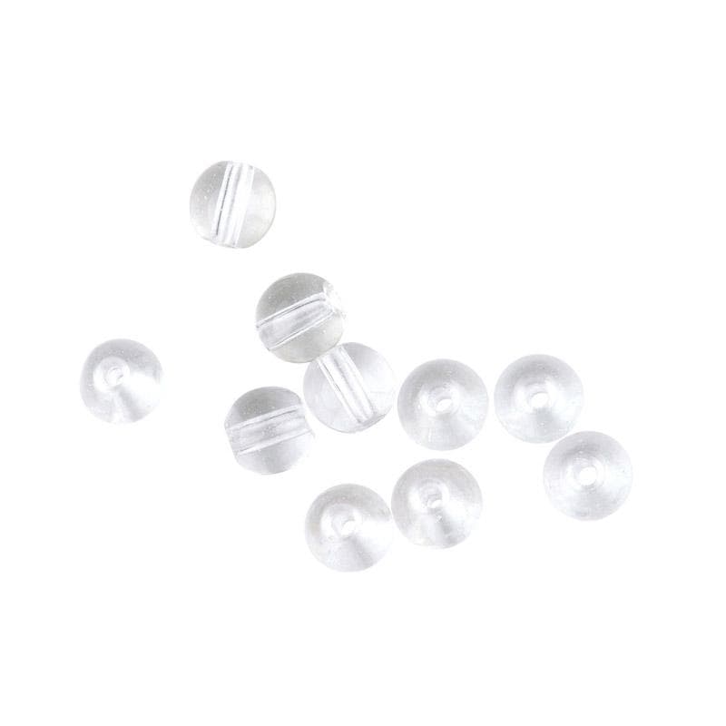Spro Round Smooth Glass Beads 4mm - Clear Diamond