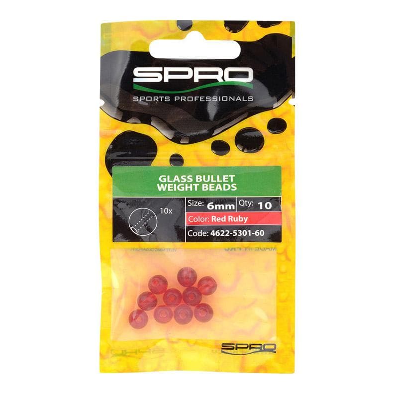 Spro Round Smooth Glass Beads 6mm - Red Ruby - foto 2