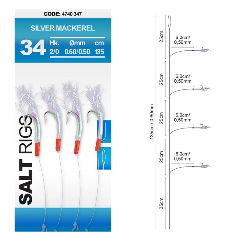 Spro Salt Rig #34 135cm Silver Mackerel - foto 2